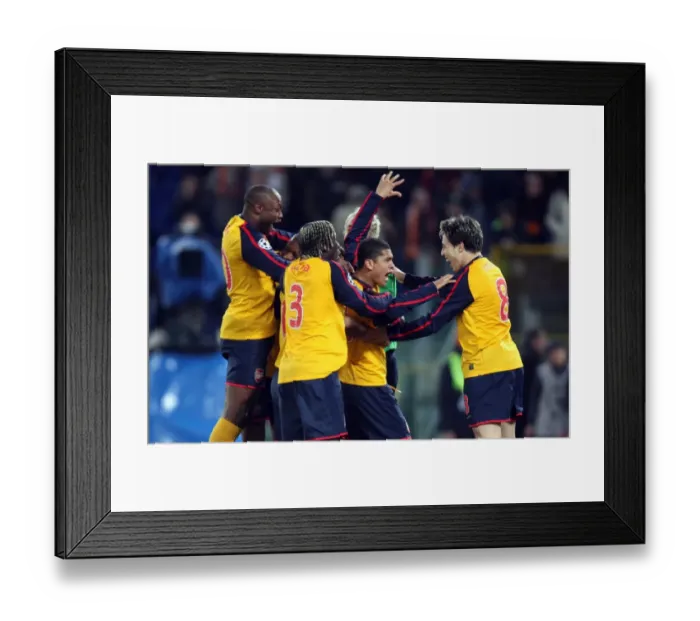 Framed Print : Gallas, Sagna, Denilson, and Nasri: Arsenal's Champions League Penalty Heroes Framed Print : Gallas, Sagna, Denilson, and Nasri: Arsenal's Champions League Penalty Heroes
