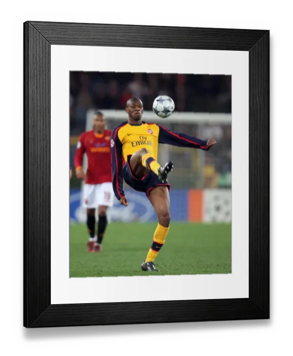 Framed Print : Dramatic Penalty Miss by Abou Diaby: AS Roma Advances in UEFA Champions League