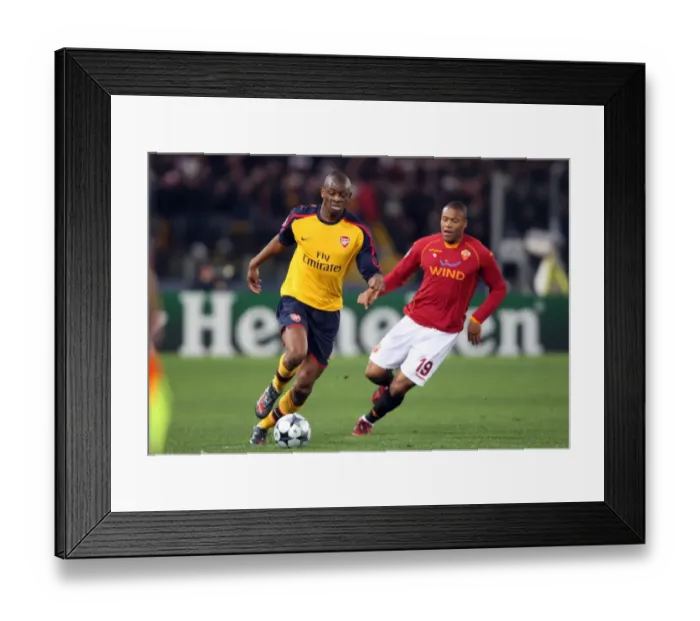 Framed Print : Clash of Stars: Arsenal's Abou Diaby vs. Roma's Julio Baptista in UEFA Champions League Showdown Framed Print : Clash of Stars: Arsenal's Abou Diaby vs. Roma's Julio Baptista in UEFA Champions League Showdown
