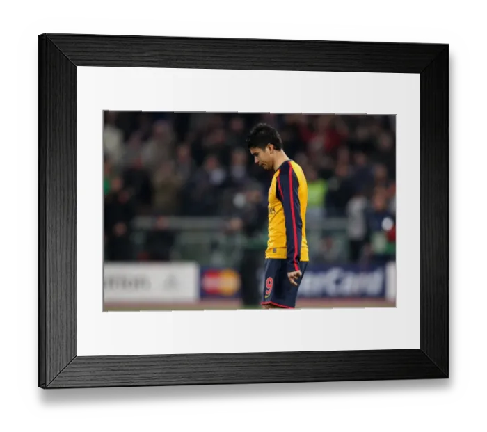 Framed Print : Eduardo (Arsenal) walks away having missed his penalty Framed Print : Eduardo (Arsenal) walks away having missed his penalty