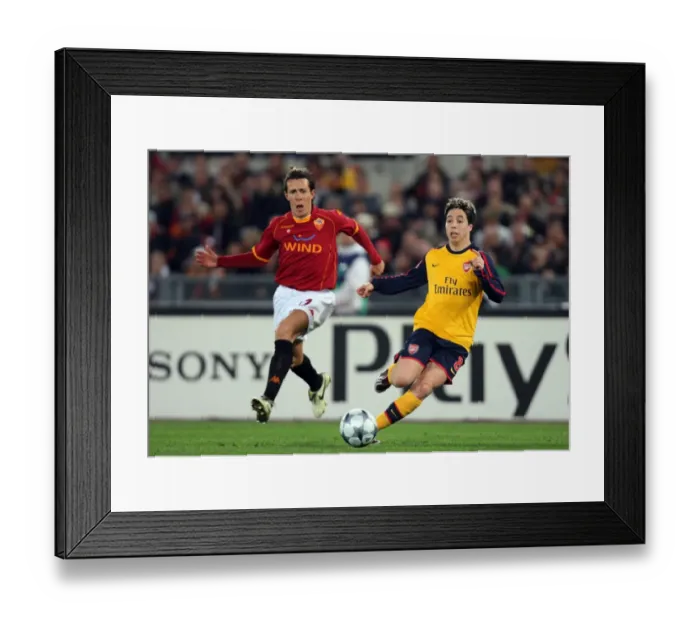 Framed Print : Samir Nasri (Arsenal) Rodrigo Taddei (Roma) Framed Print : Samir Nasri (Arsenal) Rodrigo Taddei (Roma)