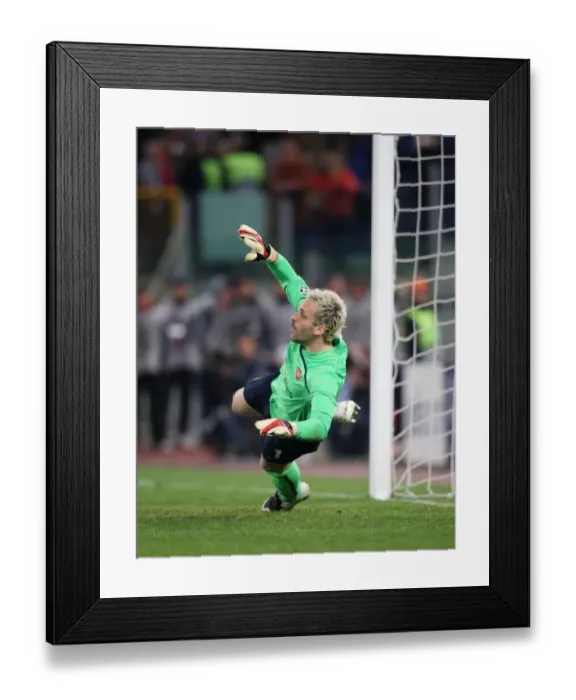 Framed Print : Manuel Almunia's Dramatic Save in Penalty Shootout: Arsenal's 1-0 Victory over AS Roma in the UEFA Champions League Framed Print : Manuel Almunia's Dramatic Save in Penalty Shootout: Arsenal's 1-0 Victory over AS Roma in the UEFA Champions League