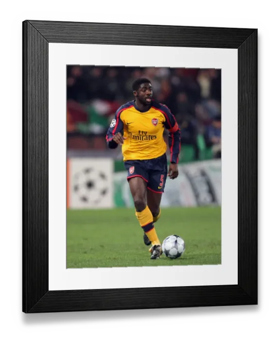 Framed Print : Kolo Toure's Heartbreaking Moment: Arsenal's UEFA Champions League Defeat to AS Roma in Penalty Shootout