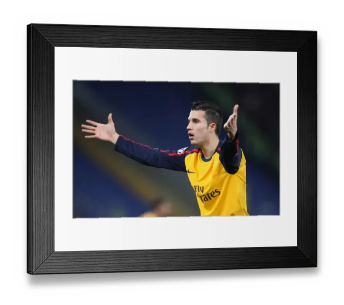 Framed Print : Dramatic Penalty: Robin van Persie Saves Arsenal's UEFA Champions League Dreams vs. AS Roma Framed Print : Dramatic Penalty: Robin van Persie Saves Arsenal's UEFA Champions League Dreams vs. AS Roma