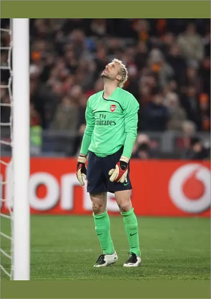 Manuel Almunia (Arsenal) during he penalty shoot-out