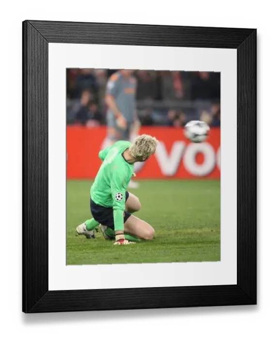 Framed Print : Manuel Almunia saves the penalty from Mirko Vucinic in the shoot out Framed Print : Manuel Almunia saves the penalty from Mirko Vucinic in the shoot out
