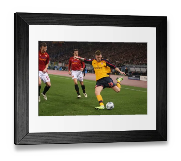 Framed Print : Nicklas Bendtner's Penalty Heartbreak: Arsenal 1-1 AS Roma (6-7 on pens), UEFA Champions League, 2009