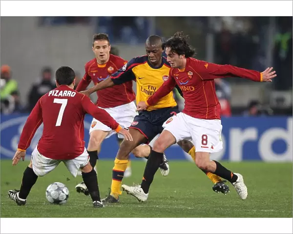 Abou Diaby (Arsenal) David Pizarro & Alberto Aquilani (Roma)