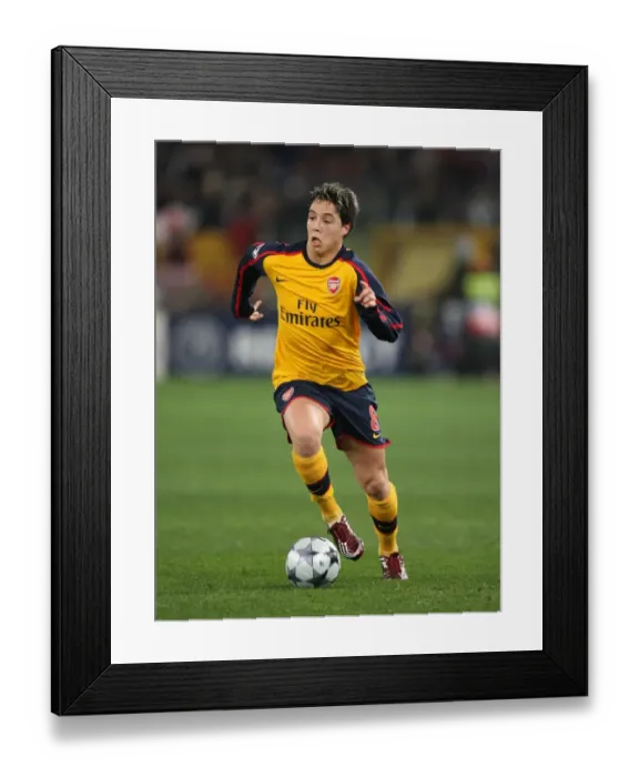 Framed Print : Nasri's Heartbreaking Penalty: Arsenal 1-1 AS Roma (6-7 on pens), UEFA Champions League, 2009