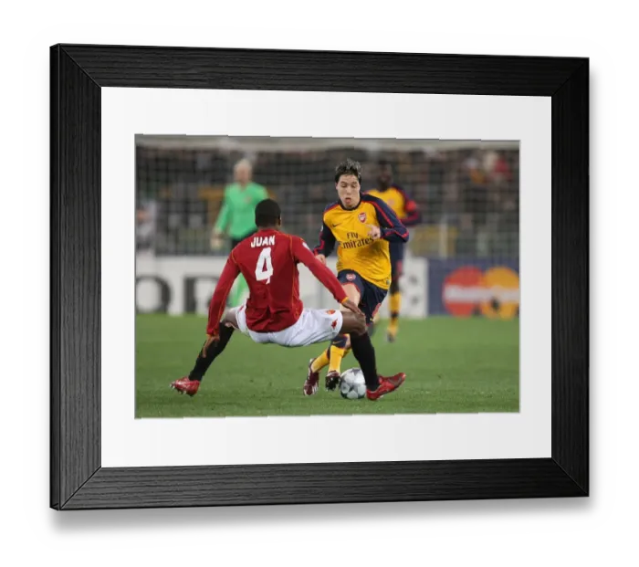 Framed Print : Samir Nasri (Arsenal) Juan (Roma) Framed Print : Samir Nasri (Arsenal) Juan (Roma)