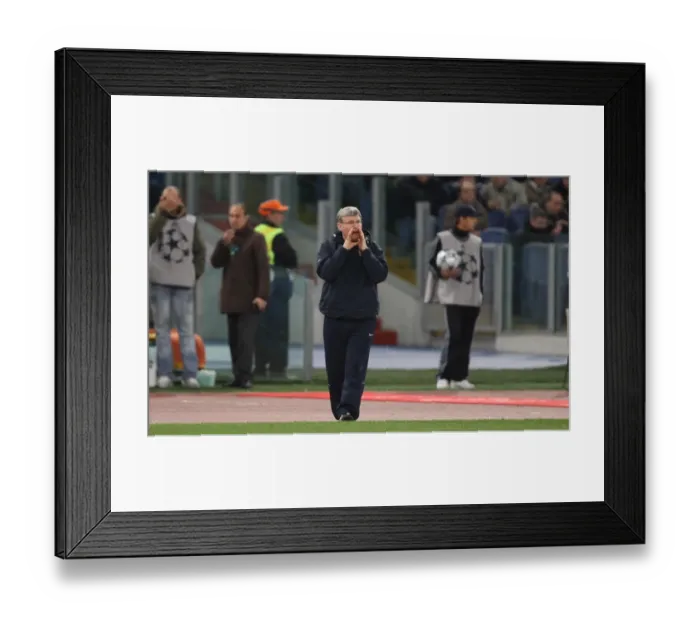 Framed Print : Pat Rice and Arsenal Overcome AS Roma in Penalty Shootout Heartbreaker, UEFA Champions League 2008-09