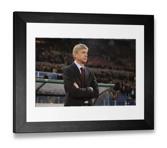 Framed Print : Arsene Wenger: Battle in Rome - Arsenal's Heartbreaking 1:0 Defeat to AS Roma in the UEFA Champions League