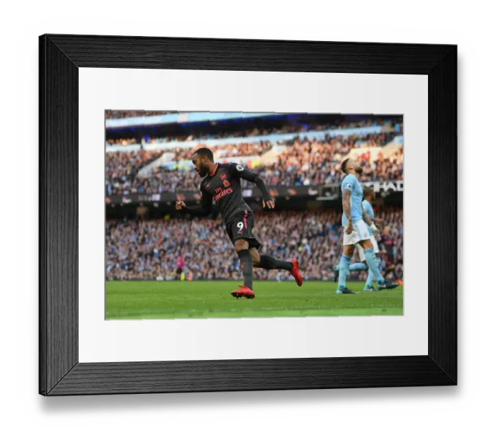Framed Print : Alexandre Lacazette's Goal: Manchester City vs Arsenal, Premier League 2017-18 Framed Print : Alexandre Lacazette's Goal: Manchester City vs Arsenal, Premier League 2017-18