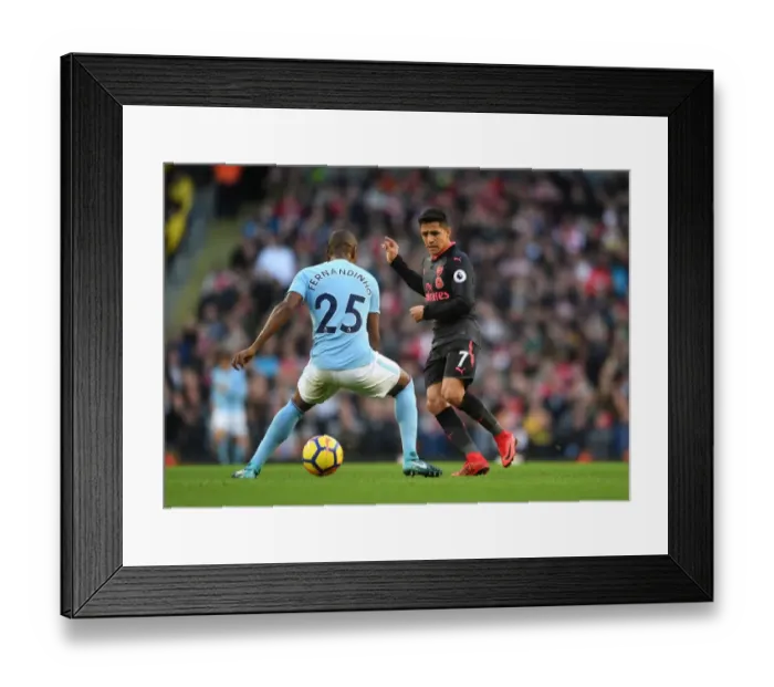 Framed Print : Sanchez Nutmegs Fernandinho: Manchester Derby Drama (Arsenal vs. Manchester City, 2017-18) Framed Print : Sanchez Nutmegs Fernandinho: Manchester Derby Drama (Arsenal vs. Manchester City, 2017-18)