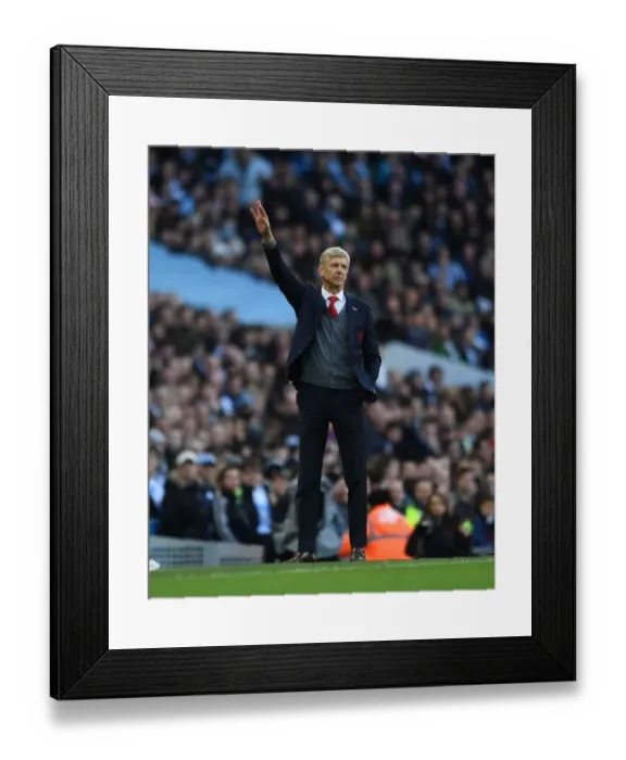 Framed Print : Arsene Wenger at Manchester City vs Arsenal, Premier League 2017-18 Framed Print : Arsene Wenger at Manchester City vs Arsenal, Premier League 2017-18