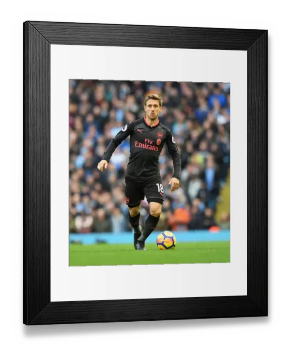 Framed Print : Nacho Monreal in Action: Manchester City vs. Arsenal, Premier League 2017-18