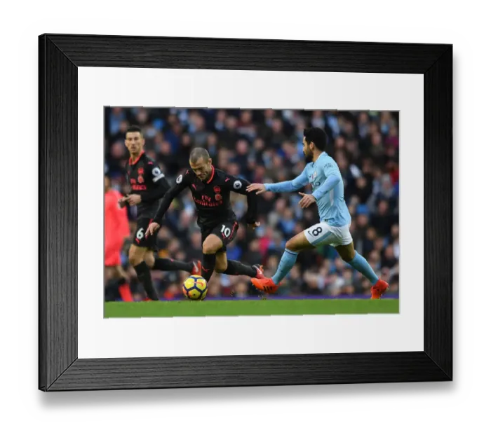Framed Print : Clash of Midfield Titans: Wilshere vs. Gundogan - Manchester City vs. Arsenal, Premier League 2017-18 Framed Print : Clash of Midfield Titans: Wilshere vs. Gundogan - Manchester City vs. Arsenal, Premier League 2017-18