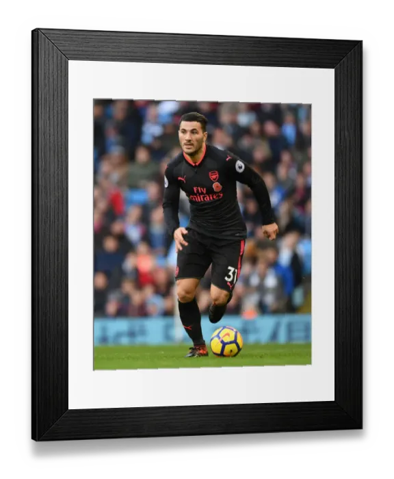 Framed Print : Granit Xhaka in Action: Manchester City vs Arsenal, Premier League 2017-18 Framed Print : Granit Xhaka in Action: Manchester City vs Arsenal, Premier League 2017-18