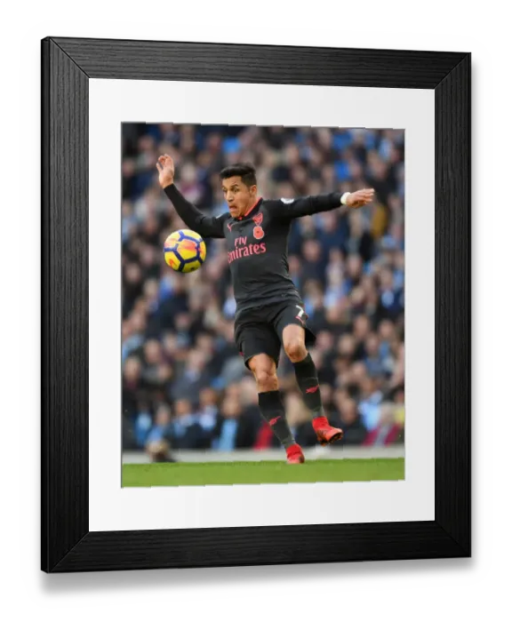 Framed Print : Alexis Sanchez's Return: Manchester City vs Arsenal, Premier League 2017-18 - The Battle at the Etihad