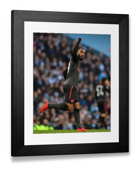 Framed Print : Alex Lacazette's Goal: Manchester City vs. Arsenal, Premier League 2017-18 Framed Print : Alex Lacazette's Goal: Manchester City vs. Arsenal, Premier League 2017-18
