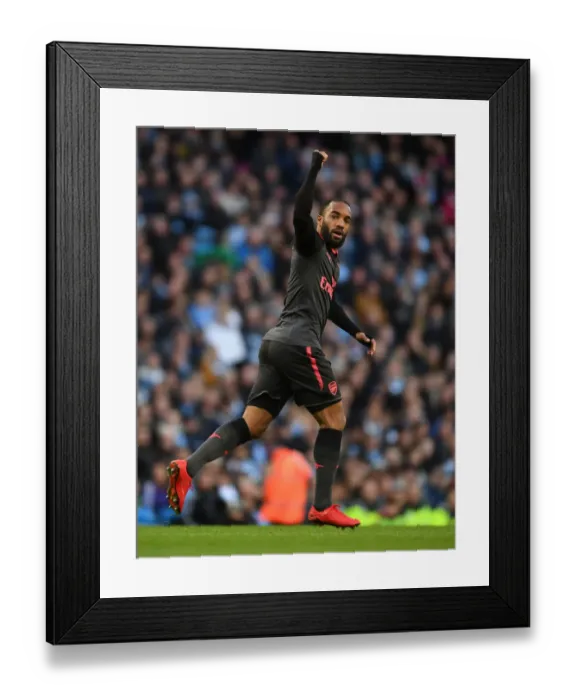 Framed Print : Alex Lacazette's Thrilling Goal: Manchester Derby Drama in Premier League 2017-18 Framed Print : Alex Lacazette's Thrilling Goal: Manchester Derby Drama in Premier League 2017-18