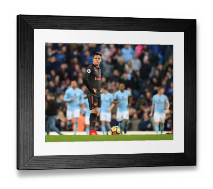 Framed Print : Alexis Sanchez: Battle at the Etihad - Manchester City vs Arsenal (2017-18) Framed Print : Alexis Sanchez: Battle at the Etihad - Manchester City vs Arsenal (2017-18)