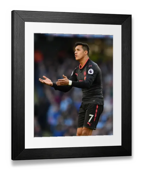 Framed Print : Clash of the Titans: Alexis Sanchez Faces His Former Team - Manchester City vs Arsenal (2017-18) Framed Print : Clash of the Titans: Alexis Sanchez Faces His Former Team - Manchester City vs Arsenal (2017-18)