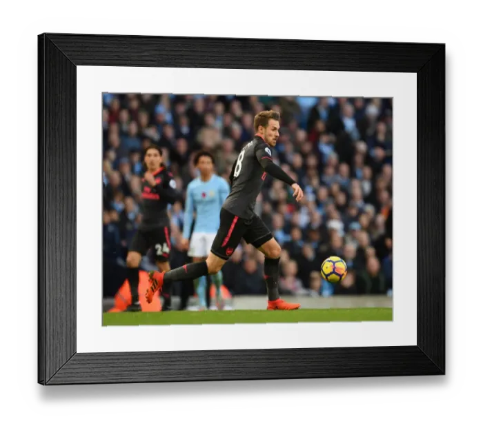 Framed Print : Ramsey in Action: Manchester City vs. Arsenal - Premier League Showdown (2017-18) Framed Print : Ramsey in Action: Manchester City vs. Arsenal - Premier League Showdown (2017-18)