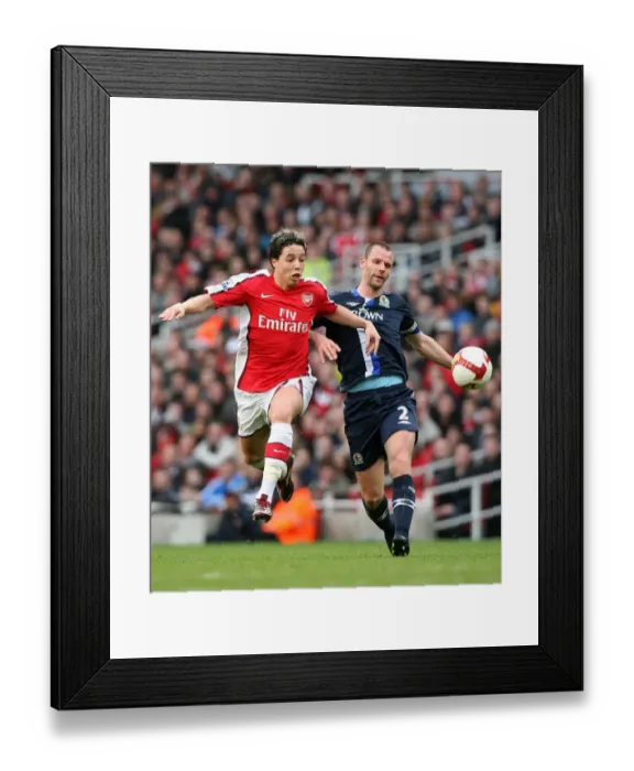 Framed Print : Arsenal's Dominance: Samir Nasri Scores Twice as Arsenal Thrash Blackburn 4-0 in Premier League Framed Print : Arsenal's Dominance: Samir Nasri Scores Twice as Arsenal Thrash Blackburn 4-0 in Premier League