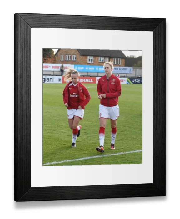 Framed Print : Arsenal Stars Vivianne Miedema and Beth Mead Before WSL Clash vs Sunderland