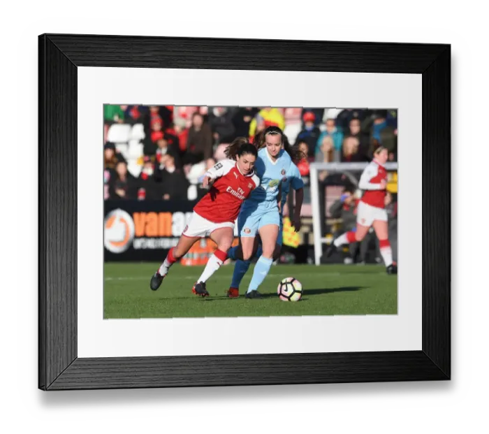 Framed Print : A Clash of Talents: Van de Donk vs. Lipka - Arsenal Women vs. Sunderland Ladies