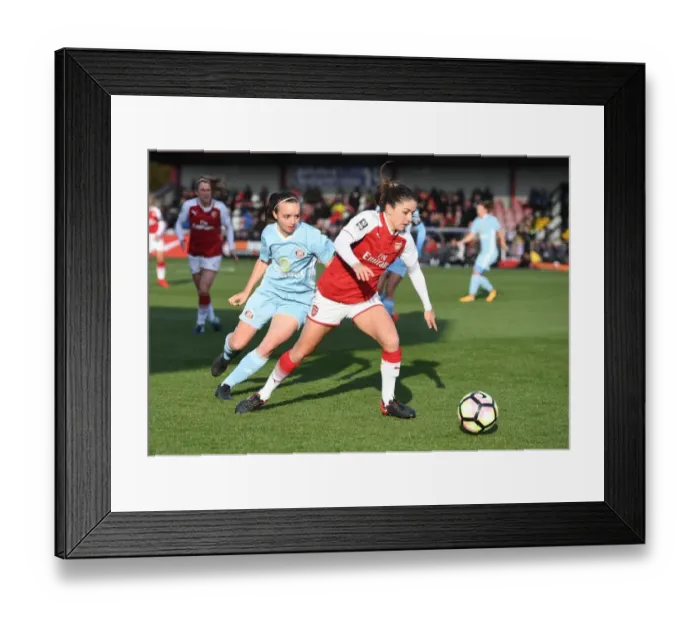 Framed Print : Arsenal Women vs. Sunderland Ladies: A Clash of Talents - Van de Donk vs. Lipka Framed Print : Arsenal Women vs. Sunderland Ladies: A Clash of Talents - Van de Donk vs. Lipka