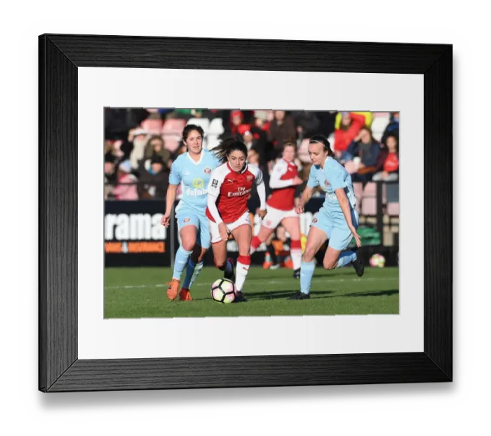 Framed Print : Arsenal Women vs. Sunderland: Van de Donk Faces Off Against Lipka and Wyne in WSL Clash