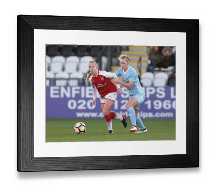 Framed Print : Arsenal vs Sunderland: Tense Moment as Beth Mead Faces Off Against Hayley Sharp in Women's Super League Clash Framed Print : Arsenal vs Sunderland: Tense Moment as Beth Mead Faces Off Against Hayley Sharp in Women's Super League Clash