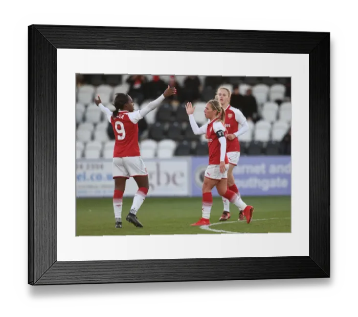 Framed Print : Arsenal Women's Super League Triumph: Jordan Nobbs and Danielle Carter Celebrate Goals Against Sunderland Framed Print : Arsenal Women's Super League Triumph: Jordan Nobbs and Danielle Carter Celebrate Goals Against Sunderland