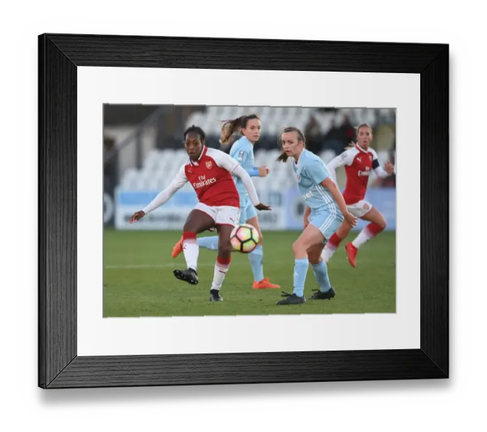 Framed Print : Clash of Stars: Danielle Carter vs. Kaskia Lipka - Arsenal Women vs. Sunderland Ladies