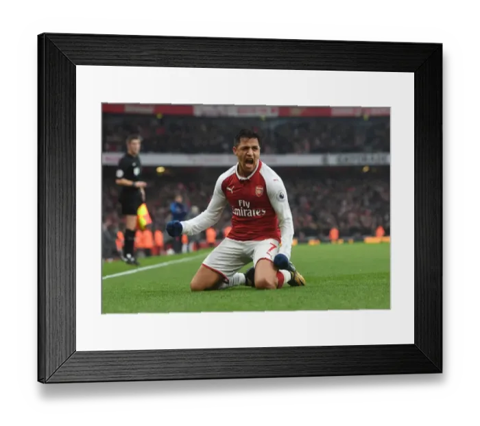 Framed Print : Alexis Sanchez's Brace: Arsenal's Premier League Victory Over Tottenham Hotspur, 2017