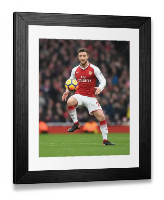 Framed Print : Mustafi's Unwavering Spirit: Arsenal vs. Tottenham Hotspur, Premier League 2017-18