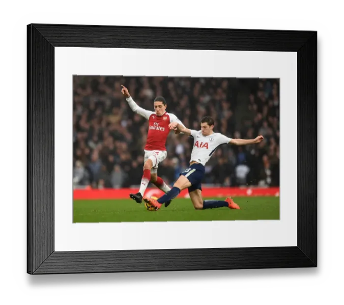 Framed Print : Clash of the Capital: Bellerin vs. Davies in the Arsenal-Tottenham Showdown