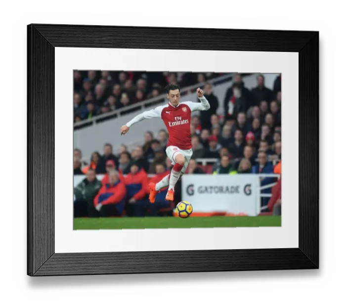 Framed Print : Mesut Ozil: Battle of the Capital - Arsenal vs. Tottenham, Premier League 2017-18