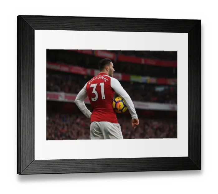 Framed Print : Sead Kolasinac: In Action Against Tottenham in the Premier League (2017-18)