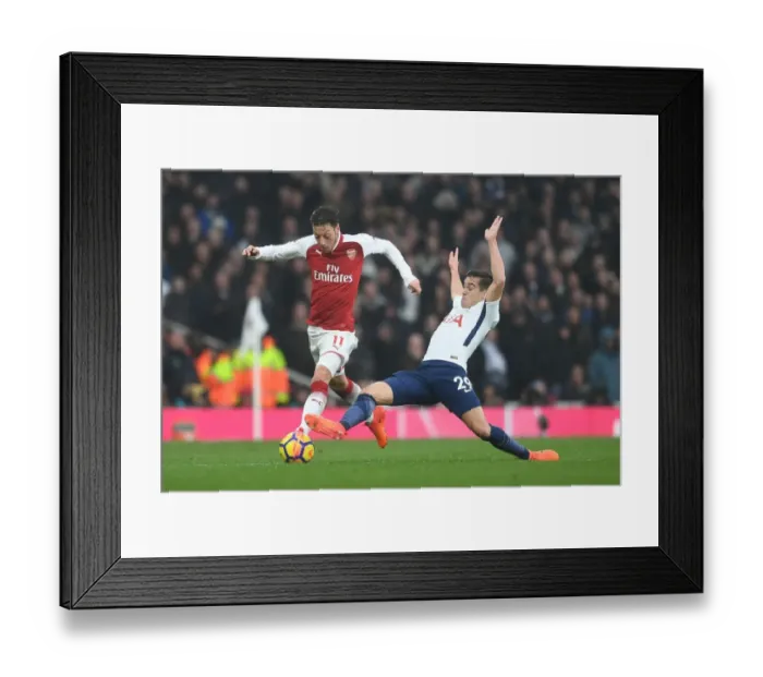 Framed Print : Clash of Talents: Bellerin vs. Winks in the North London Derby