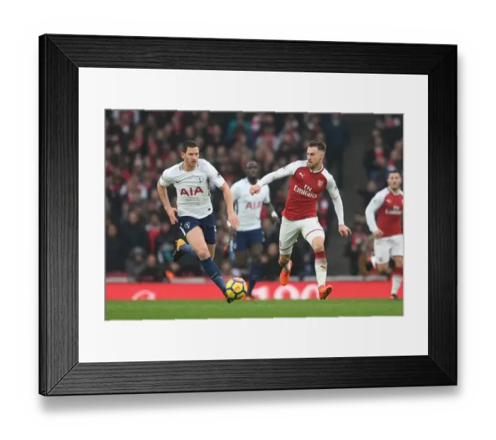 Framed Print : Clash of Titans: Ramsey vs Vertonghen - Arsenal vs Tottenham, Premier League 2017-18