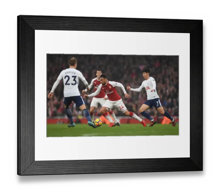 Framed Print : Clash of the Capital Rivals: Coquelin vs. Son in Arsenal vs. Tottenham Showdown