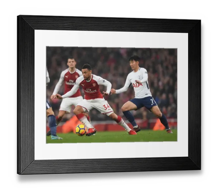 Framed Print : Clash of Titans: Coquelin vs Son in the Arsenal-Tottenham Rivalry Framed Print : Clash of Titans: Coquelin vs Son in the Arsenal-Tottenham Rivalry