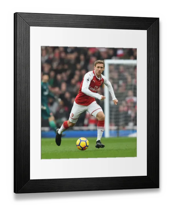 Framed Print : Nacho Monreal in Action: Arsenal vs. Tottenham Hotspur, Premier League 2017-18