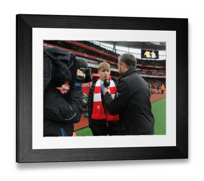 Framed Print : Emile Smith-Rowe's Half-Time Interview: Arsenal v Tottenham Hotspur, 2017-18 Premier League Framed Print : Emile Smith-Rowe's Half-Time Interview: Arsenal v Tottenham Hotspur, 2017-18 Premier League