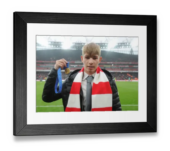 Framed Print : Emile Smith-Rowe Honors U17 World Cup Medal at Arsenal vs. Tottenham Framed Print : Emile Smith-Rowe Honors U17 World Cup Medal at Arsenal vs. Tottenham