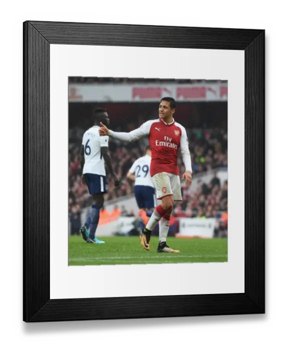 Framed Print : Alexis Sanchez's Double Strike: Arsenal's Victory Over Tottenham Hotspur in the Premier League Framed Print : Alexis Sanchez's Double Strike: Arsenal's Victory Over Tottenham Hotspur in the Premier League