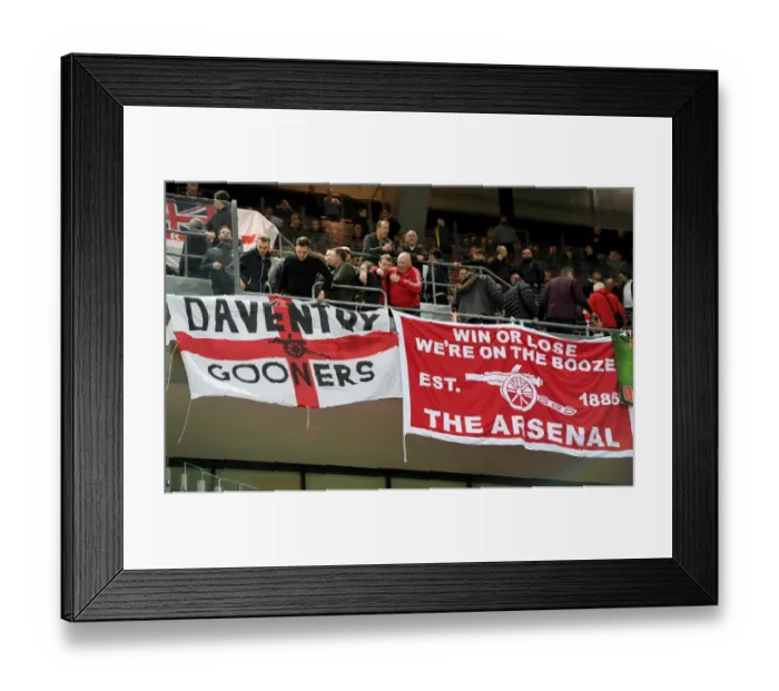 Framed Print : Arsenal Fans Unite: Europa Cup Showdown at Koln Stadium - Arsenal Leads 1:0 Framed Print : Arsenal Fans Unite: Europa Cup Showdown at Koln Stadium - Arsenal Leads 1:0